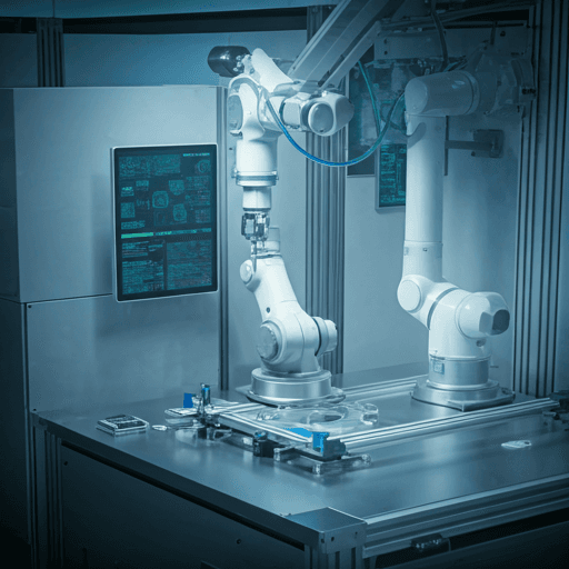 High-tech medical laboratory workstation